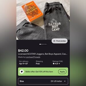 Charcoal 'Illyrian Boot Camp' Jogger Bottoms
Brand new